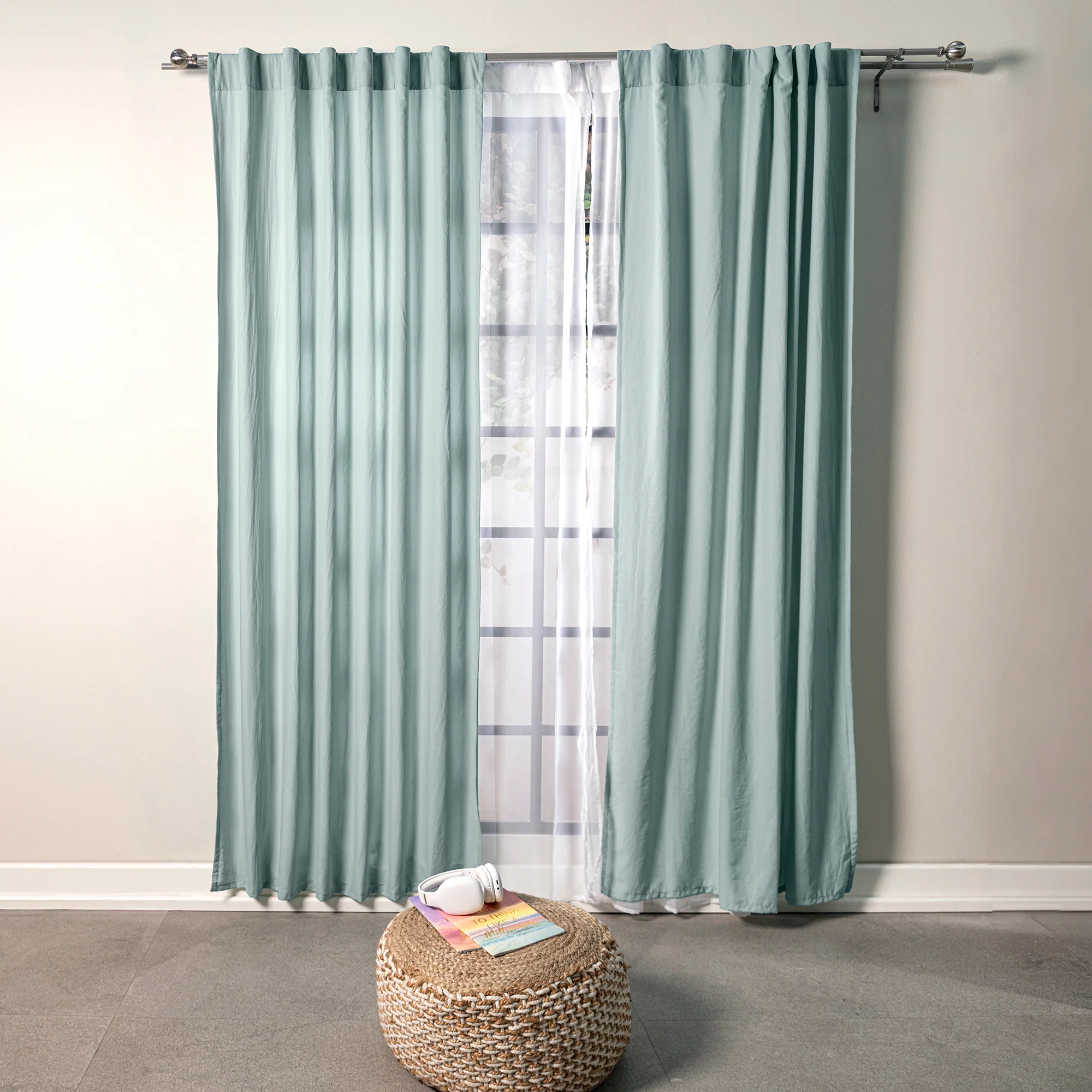 Cortinas Viasoft Washed Mint - Image 3